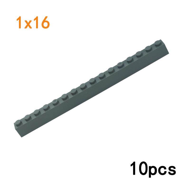 

10PCS DIY Building Blocks 1x16 Dots Thick Figures Bricks Educational Creative MOC Parts Size Compatible With 2465 Toys for Kids