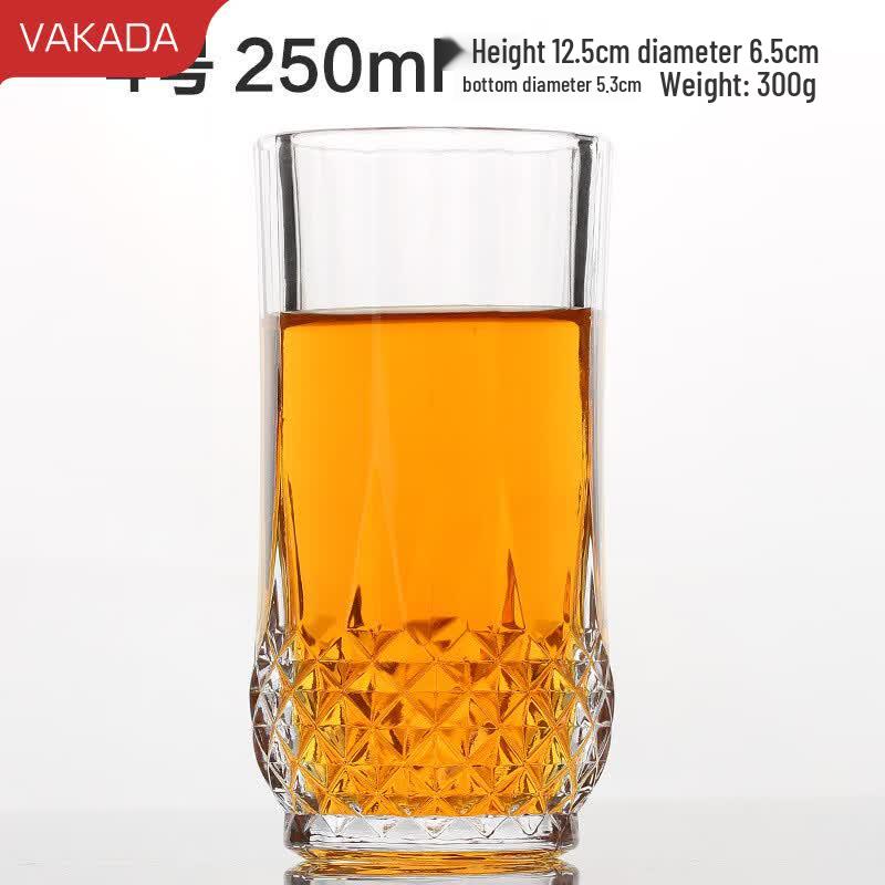 VAKADA Diamond Pattern Borosilicate Glass Cup