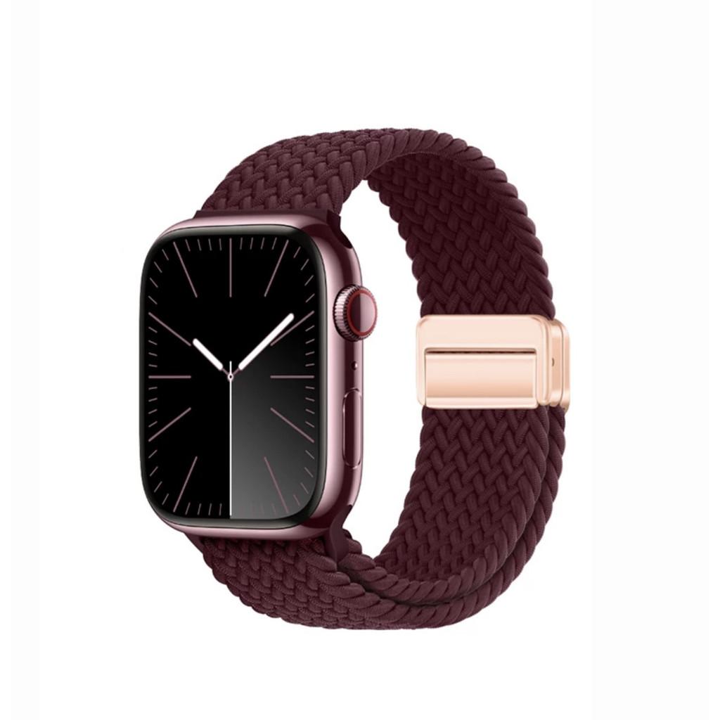 Nylon Braided Band Strap Compatible For Apple Watch S10 46mm 44mm 40mm 45mm 49mm 41mm 38mm iWatch Series Se 10 7 3 5 6 8 9 Ultra