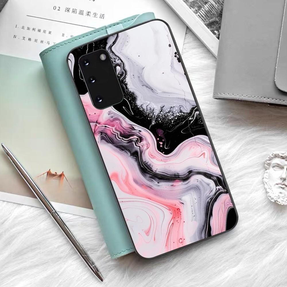 Marble Agate Pattern Phone Case Silicone PC+TPU For Samsung S10 20 30 22 23 24 Plus Lite Ultra Cover