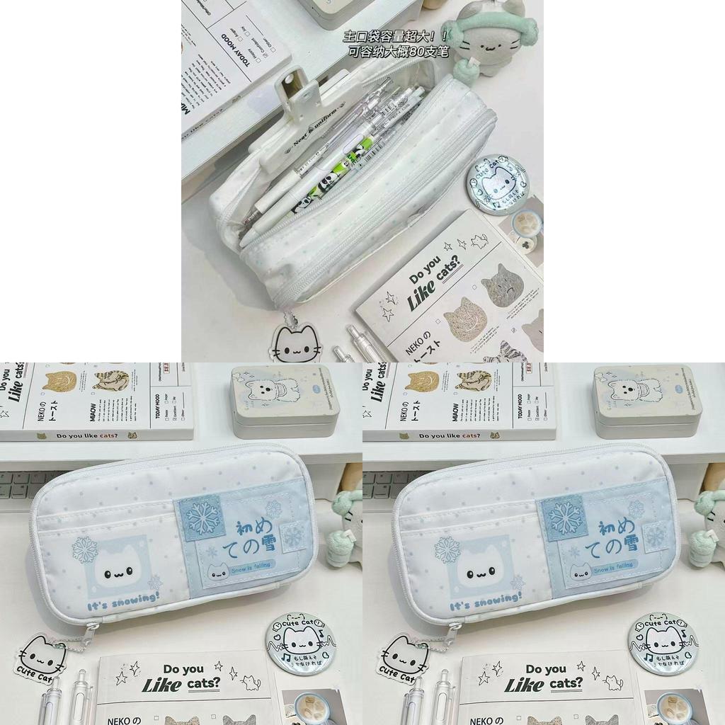Cat Pencil Case With Large Capacity For Students And Office Use