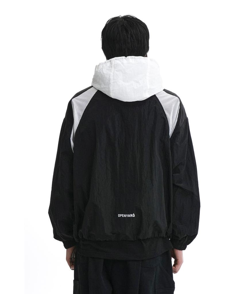 Openyard(Oy) Mesh Hoodie Wind Breaker Jakcet-Black