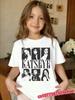 KATSEYE Süßes Musik Kinder T-Shirt Y2K Street Kurzarm Grafik Top Sommer Täglich Lässige Kleidung für Jungen Mädchen Jugendliche