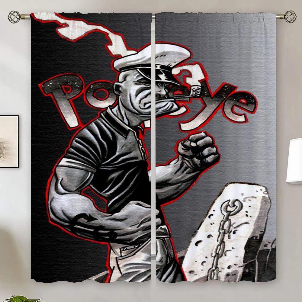Anti-mosquito Curtains for Bedroom Popeye the Sailo Ready Curtains Cheap Things With Free Shipping for Home Kitchen Curtain Room