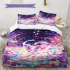 Pink Sylveon Design 3 Piece Bedding Set Cute Pokemon Theme Duvet Cover Pillowcases For Kids Girls Room