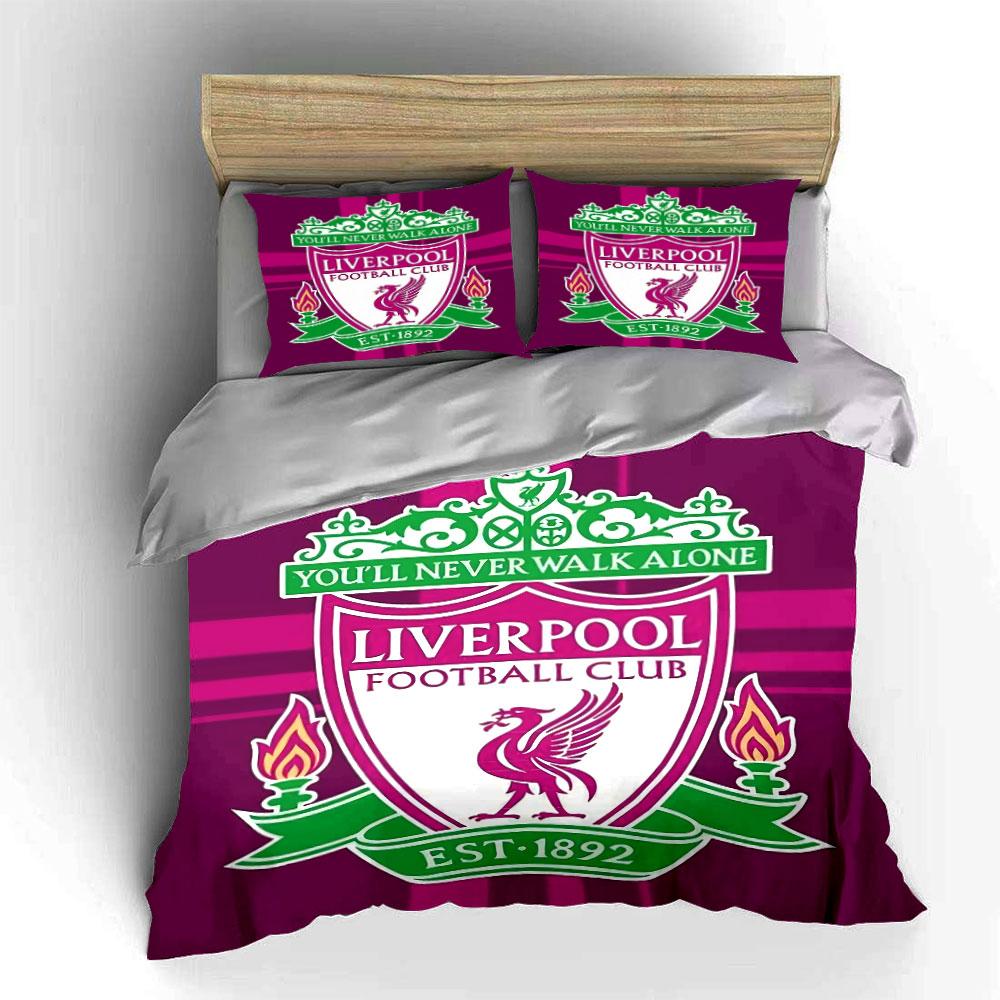 Liverpool Football Club Biancheria da letto Biancheria da letto Set Copripiumino Copripiumino Federe (1 * Copripiumino 2 * Federe, senza piumino)