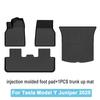 Car Trunk Mat For New Tesla Model Y 2025 Juniper TPE Floor Mats & Cargo Liner All Weather Trunk Mats Floor Liner Backrest Mats