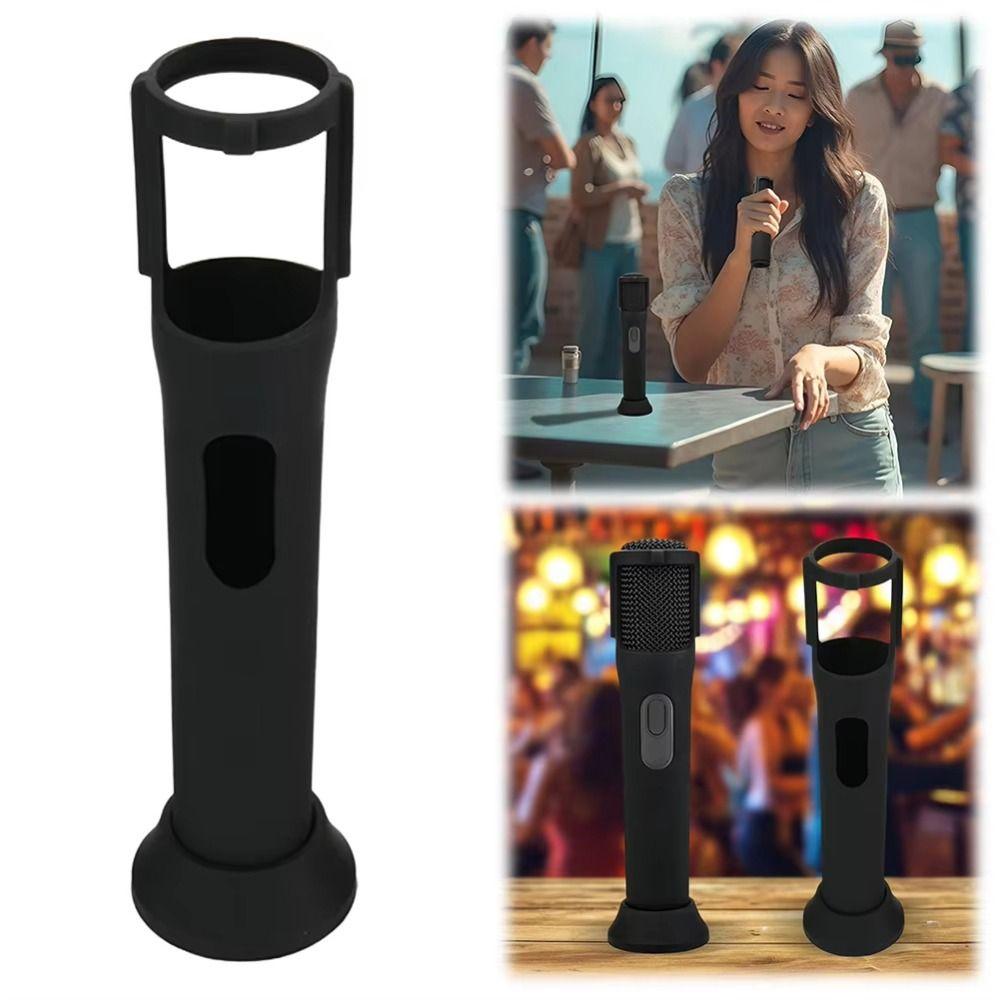 Black Microphone Silicone Case for for JBL Wireless Microphone Stand Accessories