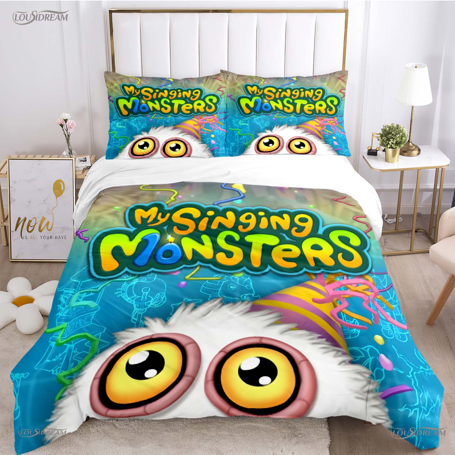 

Funny My Singing Monster All Season Duvet Cover Comforter Bedding Sets Soft Quilt Cover and Pillowcases Single/Double/Queen/King 135x200cm