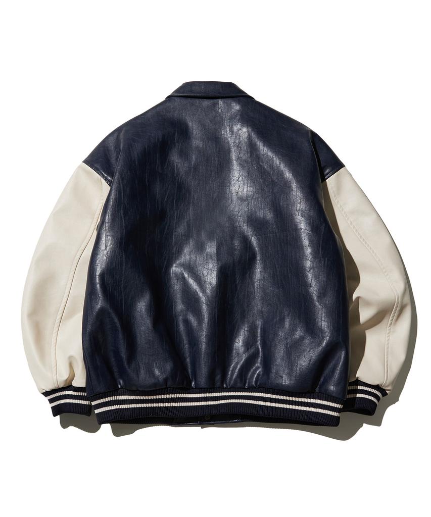 1993Studio Vintage Varsity Jacket_Navy