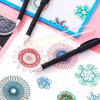 None Drawing Template Spirograph Wheels None Drawing Template Educational Gear Rack Plastic Rings Spiral Pattern
