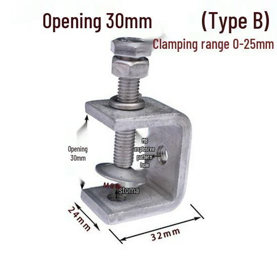 C304 Tiger Claw U-Shaped Stainless Steel Pipe Clamp