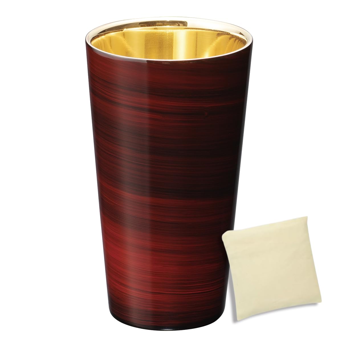 

Стакан прямой лакированный Цубамэ Яманака Двойная стенка Лак Акацуки x 300 мл Эко-сумка Сделано во Вьетнаме Лак Сделано в Японии J-kitchens-bag 7,5 см 12,5 см