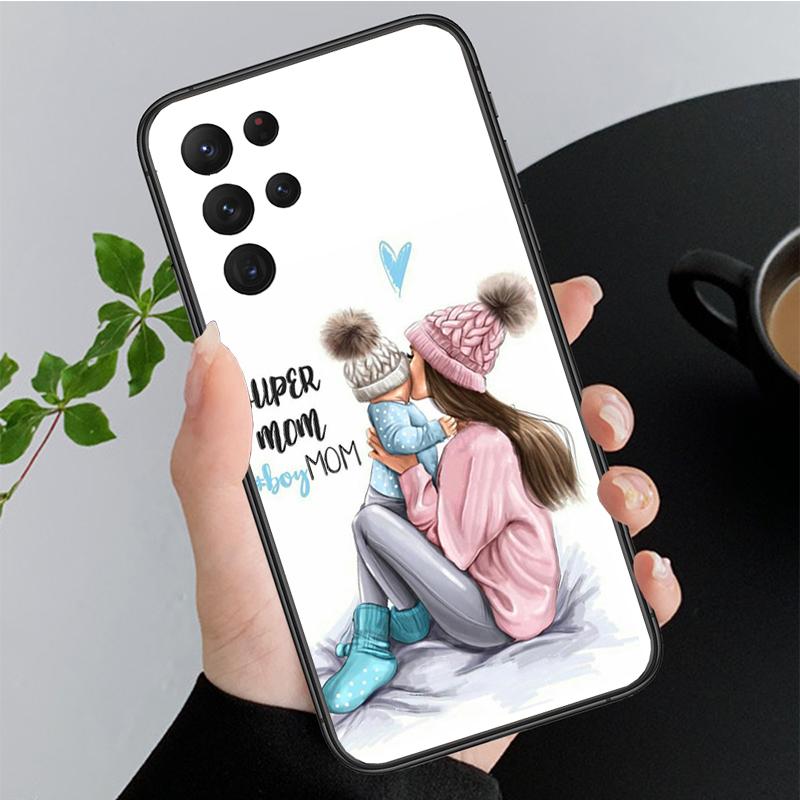 Mother Mom Daughter Son Phone Case for Samsung Galaxy A35 A55 A54 A15 A25 A05s A05 A22 A24 A52 A33 A34 M34 M14 M54 M23