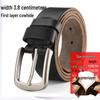 Men's Vintage Washed Genuine Leather Pin Buckle Belt - Casual & Trendy for Jeans