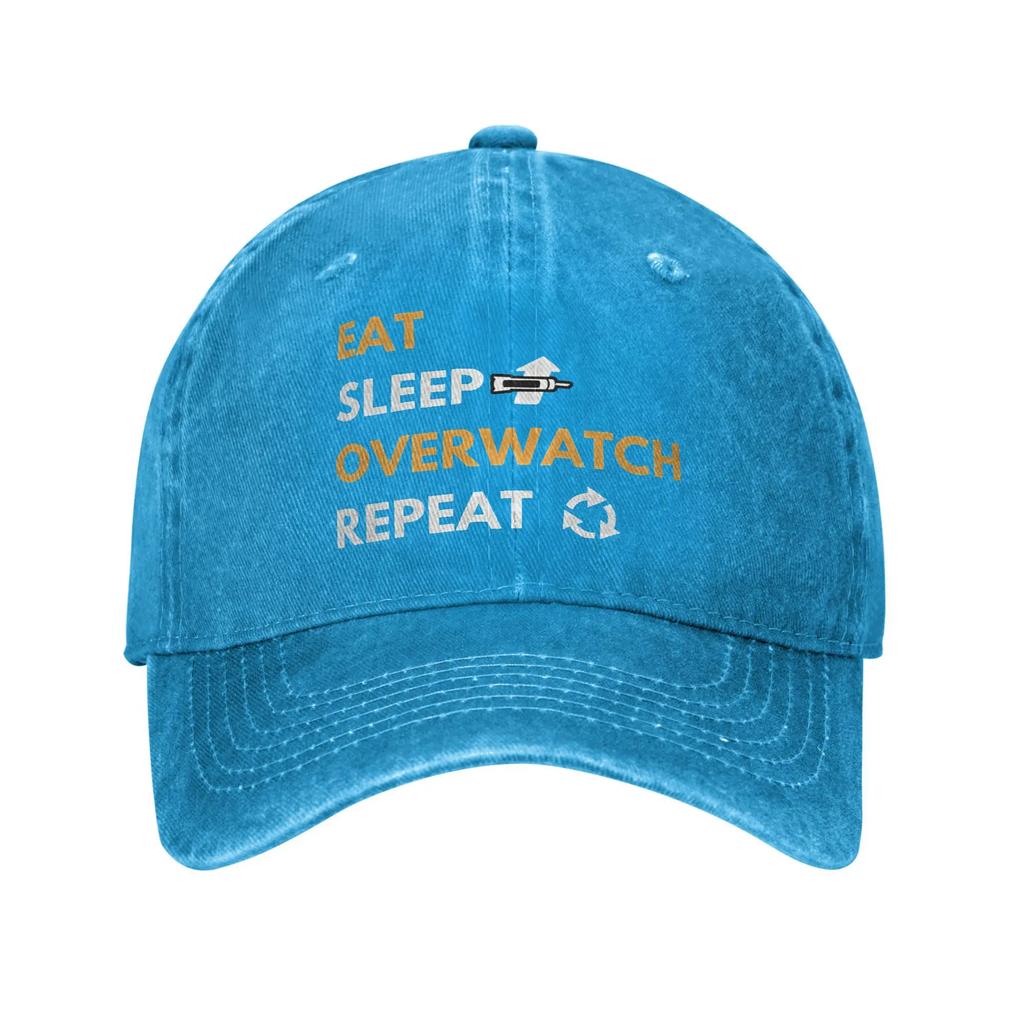 Summer Overwatch   Eat Sleep Overwatch Repea Baseball Cap Sun  Dropshipping UnisexTeens Stylish Running Hippie Baseball Caps