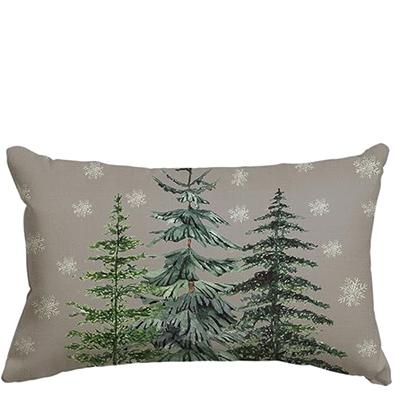 Color Life Merry Christmas Tree Hello Winter Green Pillowcase, Holiday Cushion Cover Sofa Decorative Lumbar Pillowcase