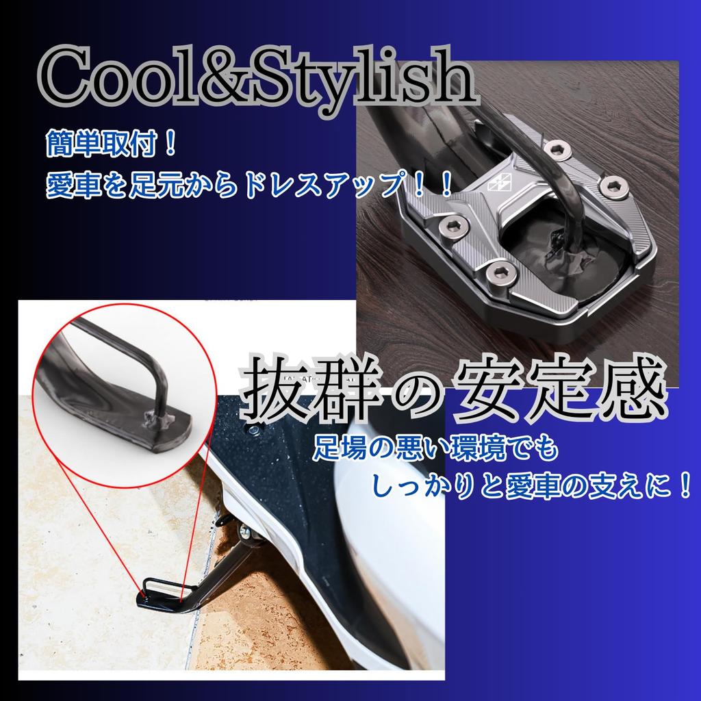 KeiSquare PCX Aluminum Anti-Tip Safety Kickstand Plate for Honda (Red)