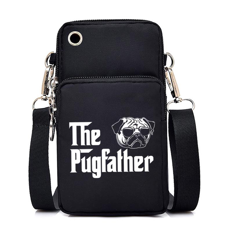 Cat and Dog Paw Print Mobile Phone Bag Small Crossbody Messenger Bag for Animal Lovers