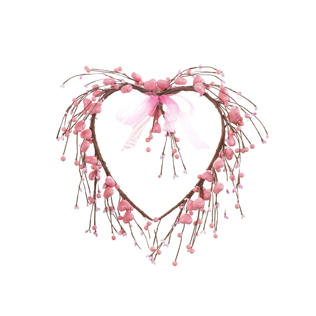 Decorate The Living Room And Bedroom With A Heart,Shaped Rose Wreath For Valentine'S Day
