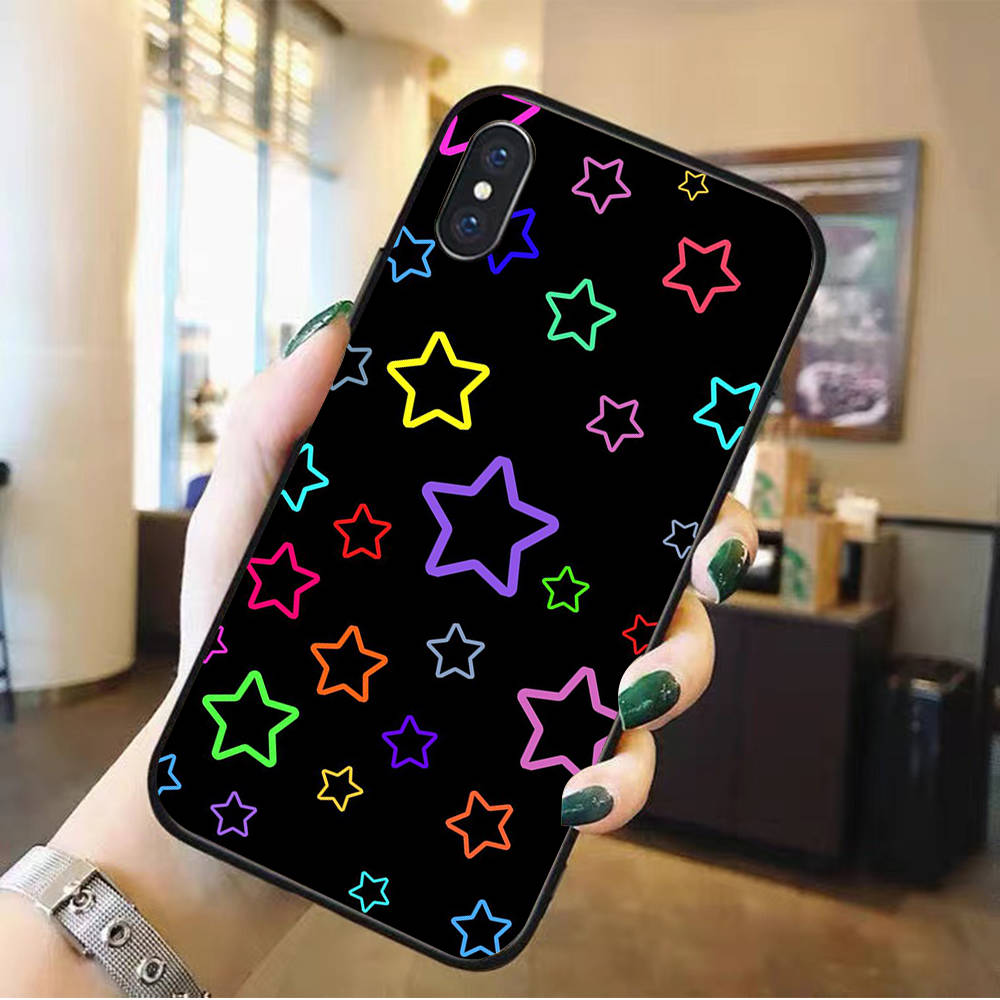 DK-119 Starry sky Silicone Case For iPhone 15 14 Xiaomi POCO M6 F6 Redmi Note 13 12 13C 8 9 Samsung S24 S23 S22 S21 FE Pro Plus Ultra
