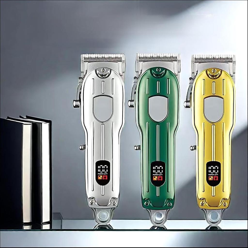 Powerful Long-Lasting Rechargeable Hair Clipper, Professional Cordless Hair Trimmer for Men, Electric Hair Cutting Grooming Kit with 4 Guide Combs