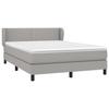 Maison Exclusive - Sommier à lattes de lit avec matelas Gris clair 140x190cm Tissu