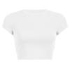Nové letní dámské crop tričko jednobarevné s krátkým rukávem, slim fit, ležérní bavlněné tričko, ženské, jednoduchá móda, elegantní trička, žena 24498