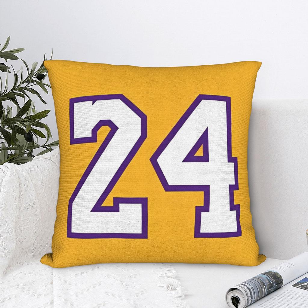 Cosplay Costume Basketball Number 24 23 8 Square Pillow Cases Cushion Cover Custom Decorative Pillowcase for Car 45*45cm