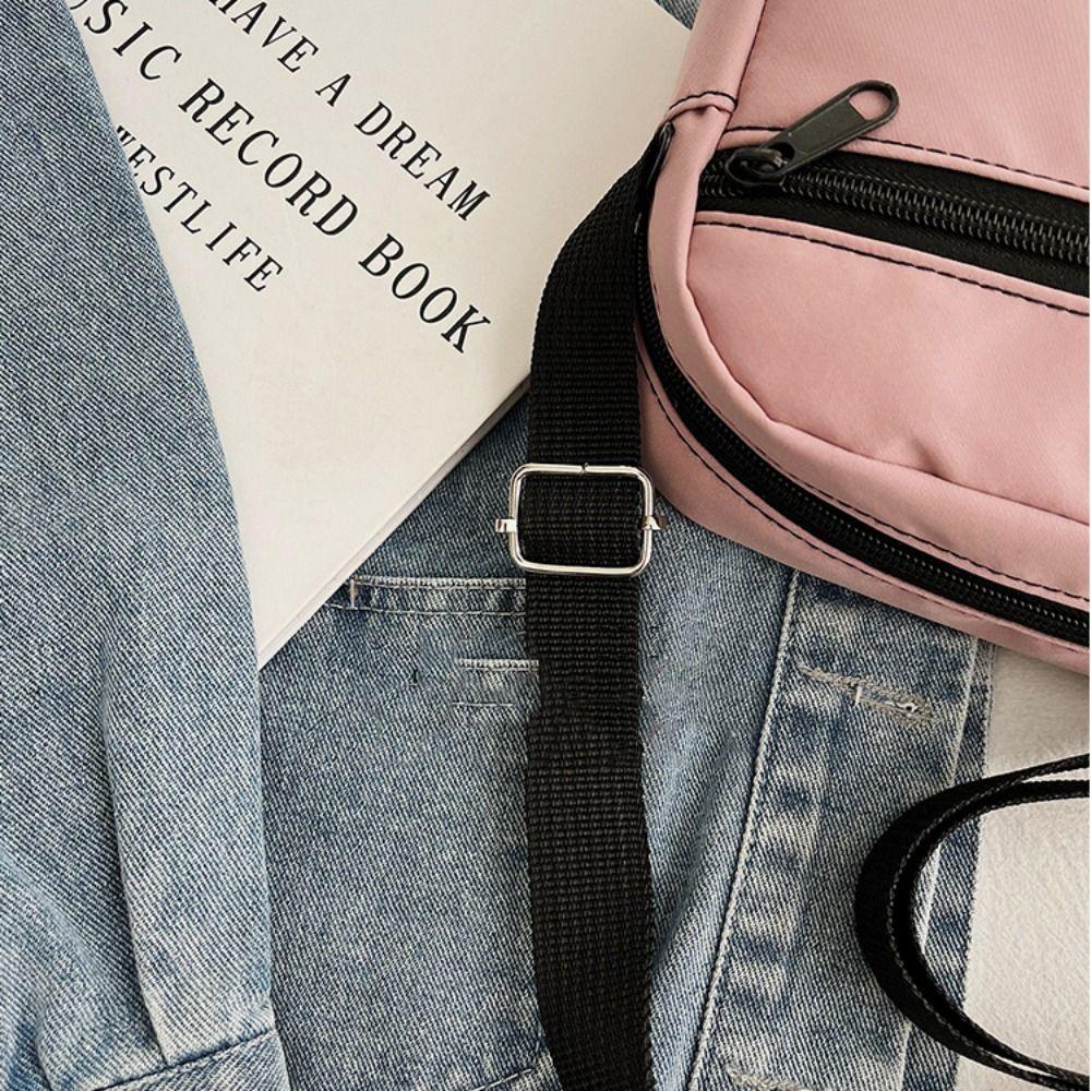 Multi-functional Zipper Crossbody Bag Niche Design Small Phone Bag Vintage Shoulder Bag  Girls
