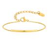 Fashion Accessories Stainless Steel Cut Bead Round Elbow Bracelet Gold Ladies Jewelry 2416