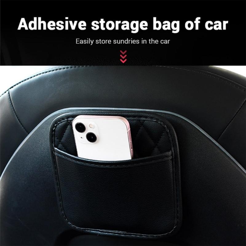 Easy To Install Car Leather Storage Bag Pocket Pouches for Easy Organization in Vehicle Interior Family Professional Use