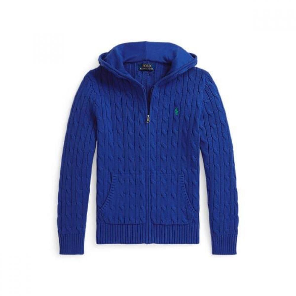 Polo Ralph Lauren Boys 8 18 Cable Cotton Hoodie Full Zip Sweater Cwposwey6820684401 S