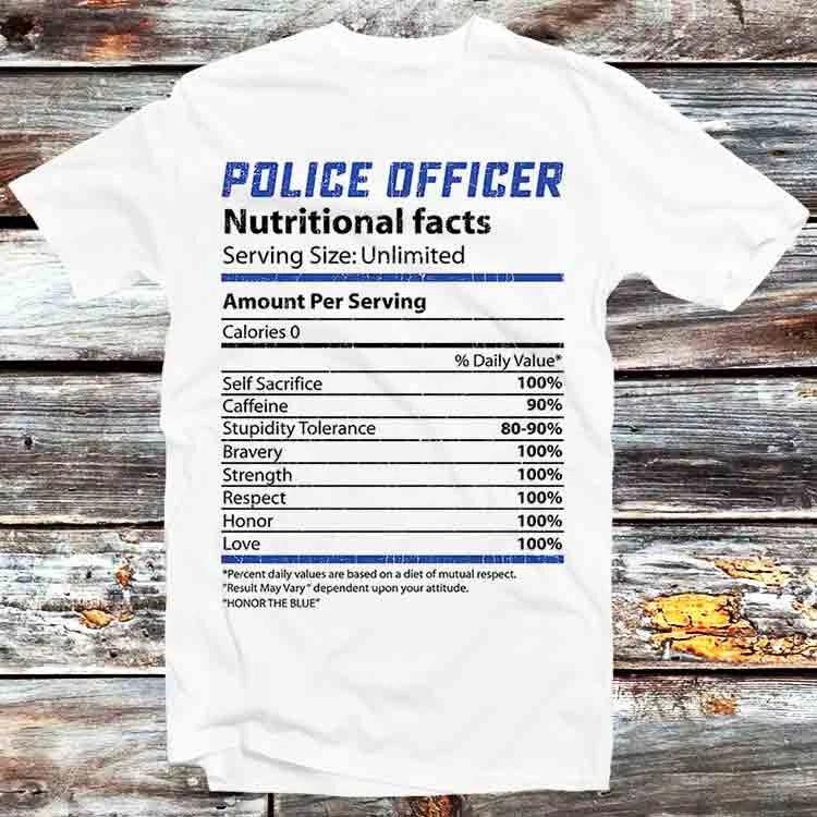 Police Officer Veteran Cop Sheriff RetireUnisext T Shirt B672 XL
