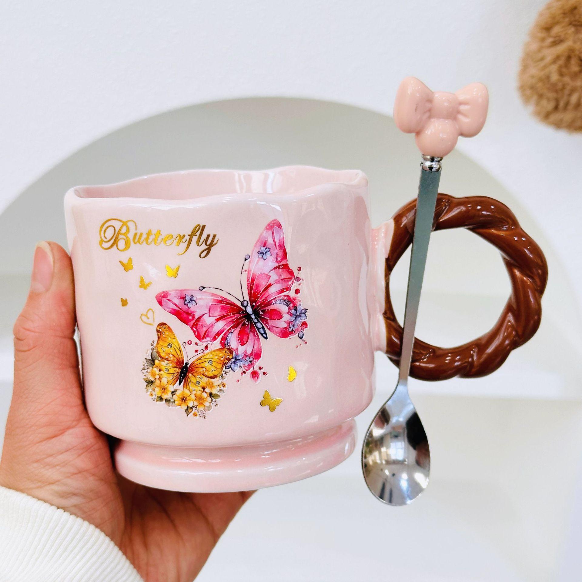 

Нерегулярна керамічна чашка з ручкою Висока термостійкість Керамічний посуд Чашка ручної ліпки Чашка для післяобіднього чаю з високим виглядом Чашка для води Чашка для кави 350ML