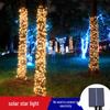 Remote-Control Solar Fairy String Lights, Waterproof, Dark Green Wire, Flashing Mode, for Christmas, Courtyard, Starry Sky, and Camping Décor.