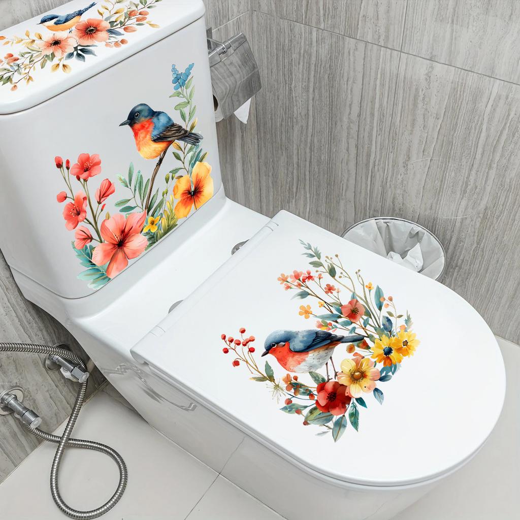 Blumen- und Vogel Schlafzimmer Selbstklebende Dekorative Wandaufkleber