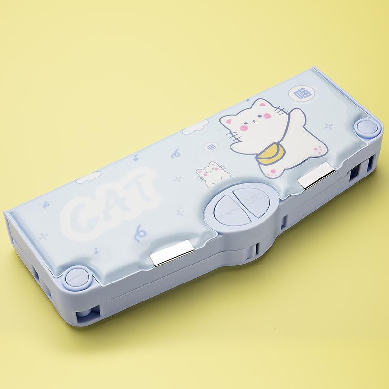 1Pc Multifunctional Pencil Box School Student Stationery Box Children Pencil Storage Box Novelty Large Capacity Pencil Case Gift