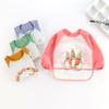 Cute Baby Bibs Toddler Baberos Bavoir Waterproof Long Sleeve Apron Cartoon Animals Children Feeding Smock Bib Baby Stuff 0-3Y