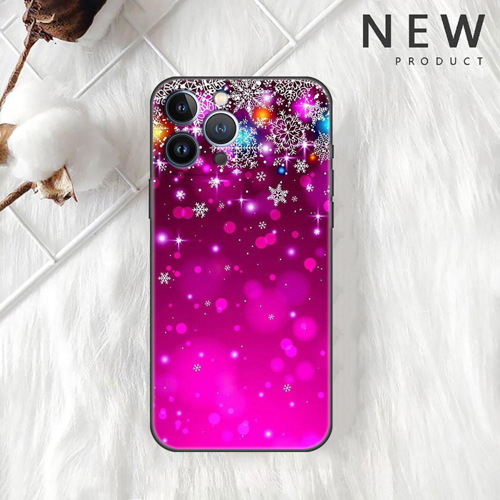

Чехол Snowflake Snow для Apple iPhone 11 13 14 7 12 Pro XR X XS Max 8 Plus 6 6S SE 2022 13Pro черный мягкий чехол для телефона iPhone 6 6S
