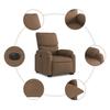 Vidaxl Lift-Up Massage Chair, Electric, Reclining, Brown