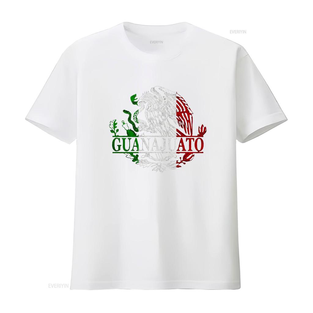 Guanajuato Mexico Eagle Emblem T Shirt Vintage Washed Unisex Fashion Top For Everyday Wear Homme Soft Casual Comfortable