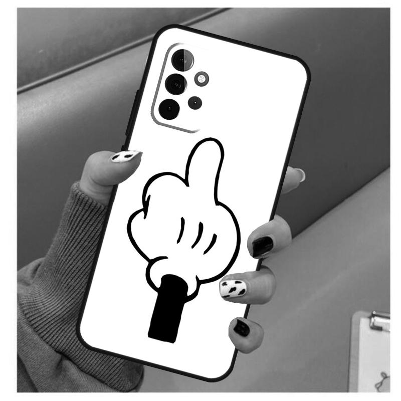 Cartoon Middle Finger For Samsung Galaxy A53 A33 A23 A13 A14 A24 A34 A54 A52 A32 A22 A12 A51 A71 A25 A15 Case