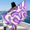 Lavender Swirl Beach Towel Ultra-fine Fiber Quick Drying Absorbent Beach Swimming Vacationvacation Essentials Gifts