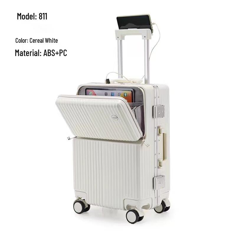 TOUO Aluminum Frame Front-Opening Luggage 20 Inch