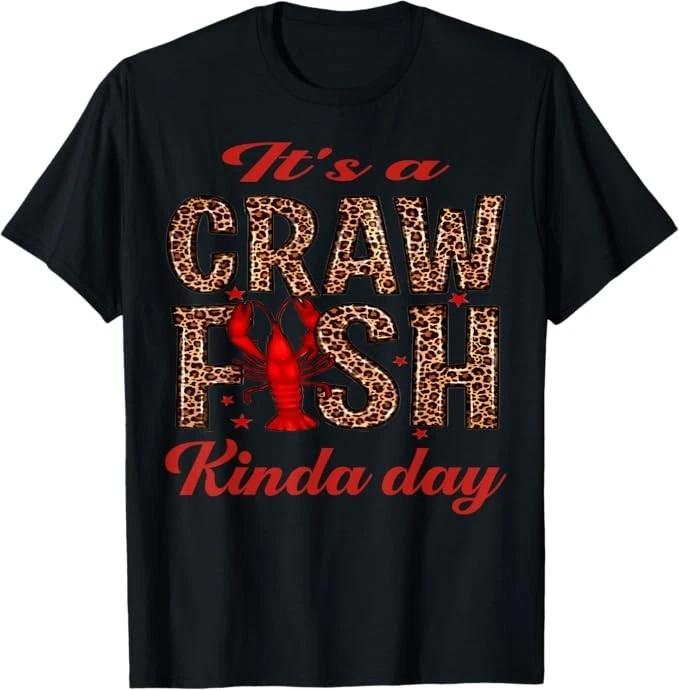 Crawfish Boil Leopard Print Funny Southern Party T-Shirt 4XL