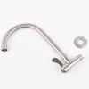Kitchen Faucet Stainless Steel Wall Mounted Single Cold Water Faucet Lower Curve Faucet Wall Sink Water Tap Premium Quality