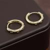 Moda Coreana Semplici Orecchini a Cerchio Piccoli Color Oro Zirconia Cubica AAA Accessori da Festa per Donne