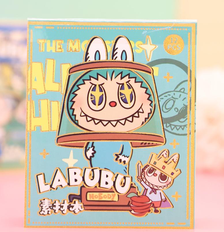 

Книга наліпок Лабубу Labubu The Monsters монстр стікери 100 шт різнокольоровий