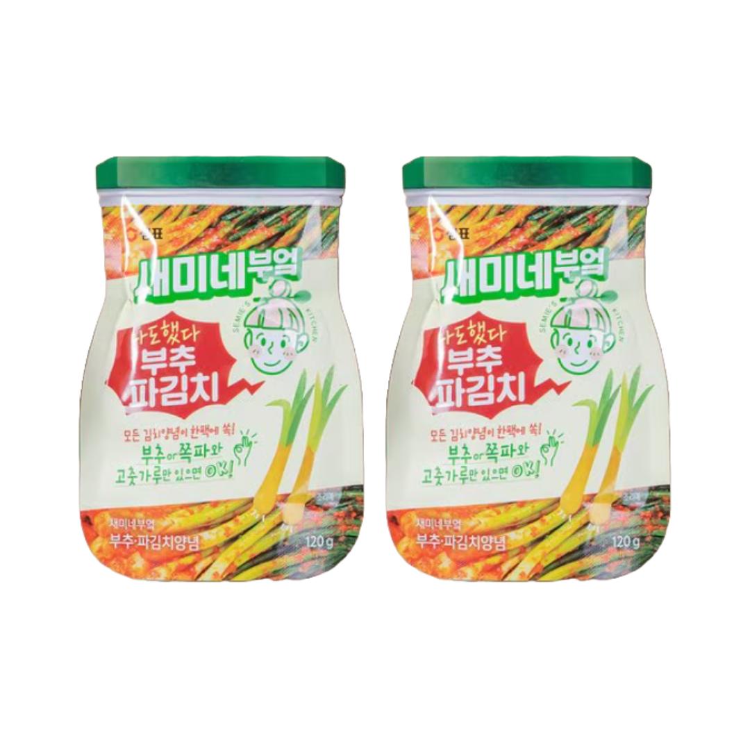 

Кухня Саэми Свежая Кимчи, Кимчи из редьки кубиками, Кимчи из фаршированных огурцов, Водяная кимчи, Кимчи из зеленого лука, Приправа для кимчи боссам (13 вариантов) GreenOnion Seasoningx2pcs
